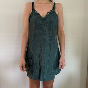 Green Lace slip dress